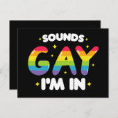 Klingt schwul Ich bin in lustigem LGBT-Stolz Postkarte (Vorne/Hinten)