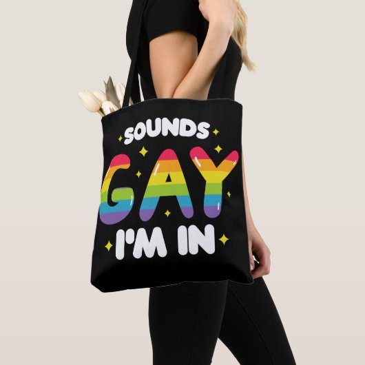 Klingt schwul Ich bin in lustigem LGBT-Stolz Tasche (Von Nahem)