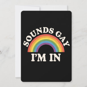 Klingt schwul Ich bin in lustigen LGBTQ Pride Rain Einladung
