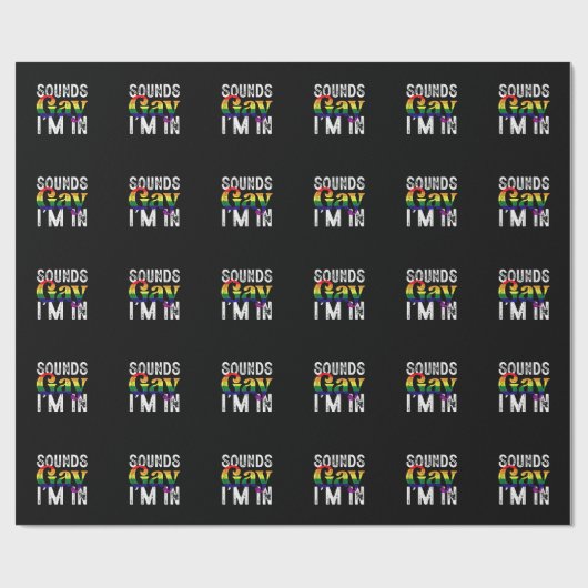 Klingt schwul Ich bin in Rainbow LGBT Flag Pride M Geschenkpapier (Flach)