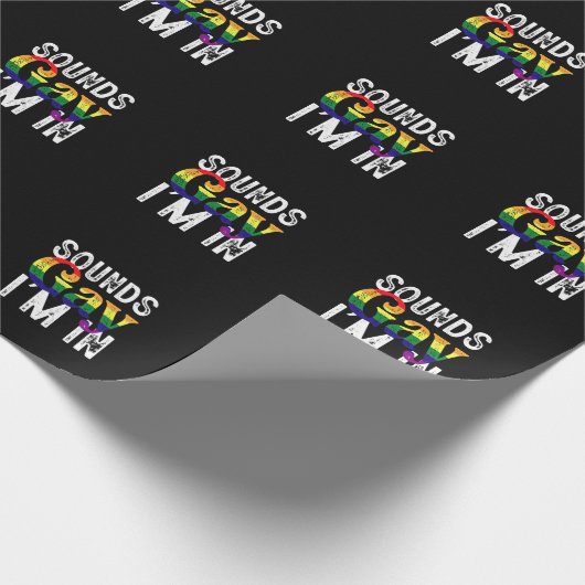 Klingt schwul Ich bin in Rainbow LGBT Flag Pride M Geschenkpapier (Ecke)