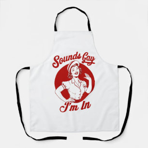 Klingt schwul, ich bin in Vintage Lesben Cowgirl H Schürze