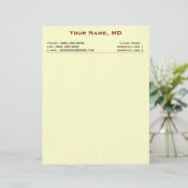 Klinik-Briefkopf (weißes Leinen) Briefbogen (Stehend Vorderseite)