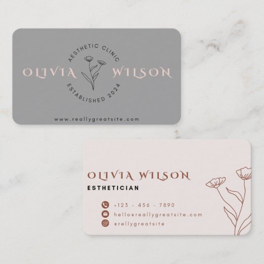 Klinik für Ästhetik Visitenkarte (Vorne/Hinten)