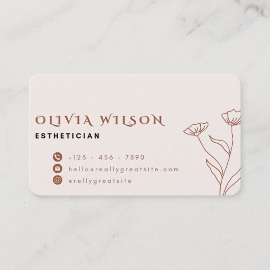 Klinik für Ästhetik Visitenkarte (Rückseite)