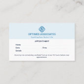 Klinik für Augenheilkunde | Saubere Ernennung Visitenkarte (Rückseite)