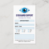 Klinik für Augenheilkunde | Saubere Ernennung Visitenkarte (Rückseite)