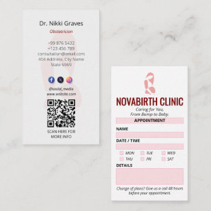 Klinik für Gynäkologie   Moderne Ernennung Visitenkarte