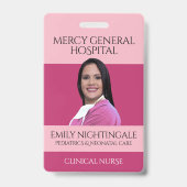 Klinik Pink Medizin Caduceus Ausweis (Vorderseite)