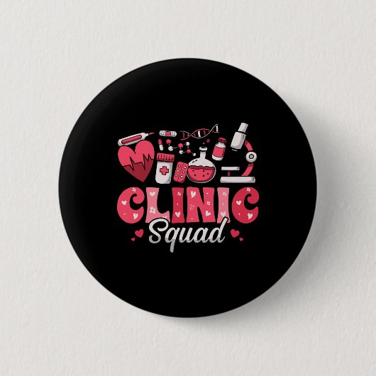 Klinik-Team Stethoskop Leopard Krankenschwester Va Button (Vorderseite)