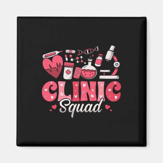 Klinik-Team Stethoskop Leopard Krankenschwester Va Magnet (Vorne)