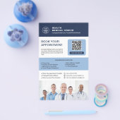 Klinik-Terminbuchung per QR-Code Flyer (Einzeln)