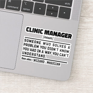 Klinikmanager Noun Hospital Admin Sarcastic Zitat Aufkleber
