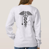 Klinikpersonal Bekleidung Sweatshirt (Rückseite)