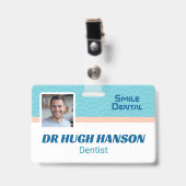 Klinikpersonal für Zahnärzte Ausweis (Vorderseite mit Clip)