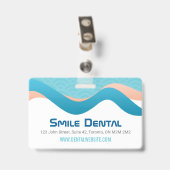 Klinikpersonal für Zahnärzte Ausweis (Rückseite mit Clip)