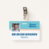 Klinikpersonal für Zahnärzte Ausweis (Vorderseite mit Klammer)