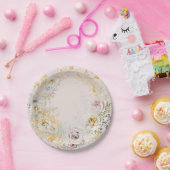 klinisch-botanisch-rosa Babydusche Pappteller (Party)