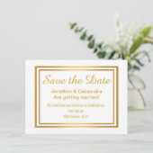 KLINISCH LUXE GOLD BOTANISCH SAVE THE DATE (Stehend Vorderseite)