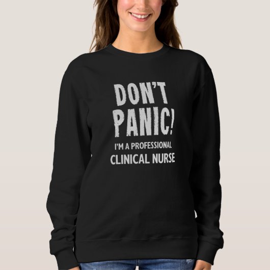 Klinische Krankenschwester Sweatshirt (Vorderseite)