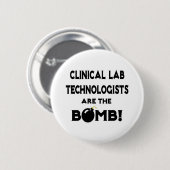 Klinische Labrador-Techniker sind die Bombe! Button (Vorne & Hinten)