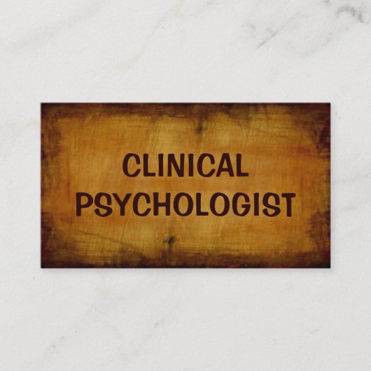 Klinische Psychologin Antique Business Card Visitenkarte (Vorderseite)