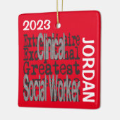 Klinische Sozialarbeiter Extraordinaire CUSTOM Keramikornament (Links)