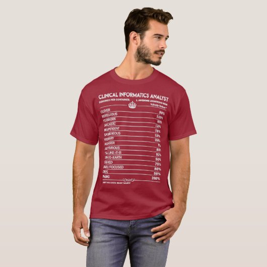 Klinischer Analyst für Informatik T T-Shirt (Vorne ganz)