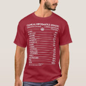 Klinischer Analyst für Informatik T T-Shirt (Vorderseite)