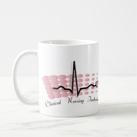 Klinischer Entwurf des Krankenpflege-Lehrer-QRS Kaffeetasse (Links)