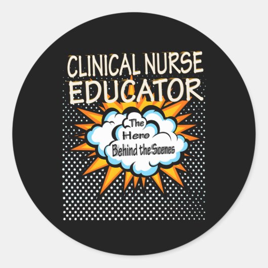 Klinischer Krankenpfleger Hero Job Runder Aufkleber (Vorderseite)