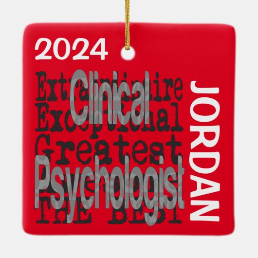 Klinischer Psychologe Extraordinaire CUSTOM Keramikornament (Rückseite)