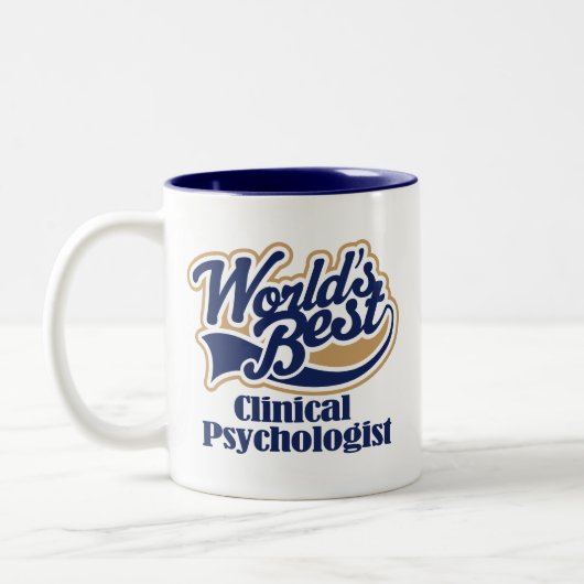 Klinischer Psychologe-Geschenk Zweifarbige Tasse (Links)