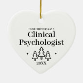 Klinischer Psychologe Herz Weihnachtsschmuck (Hinten)