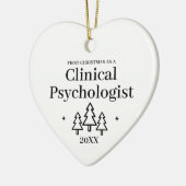 Klinischer Psychologe Herz Weihnachtsschmuck (Links)
