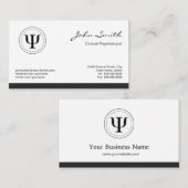 Klinischer Psychologe - Psychologie - PSI-Symbol Visitenkarte (Vorne/Hinten)