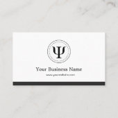 Klinischer Psychologe - Psychologie - PSI-Symbol Visitenkarte (Rückseite)