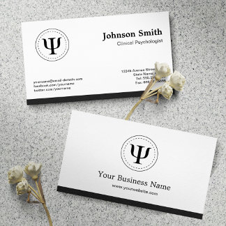 Klinischer Psychologe - Psychologie - PSI-Symbol Visitenkarte