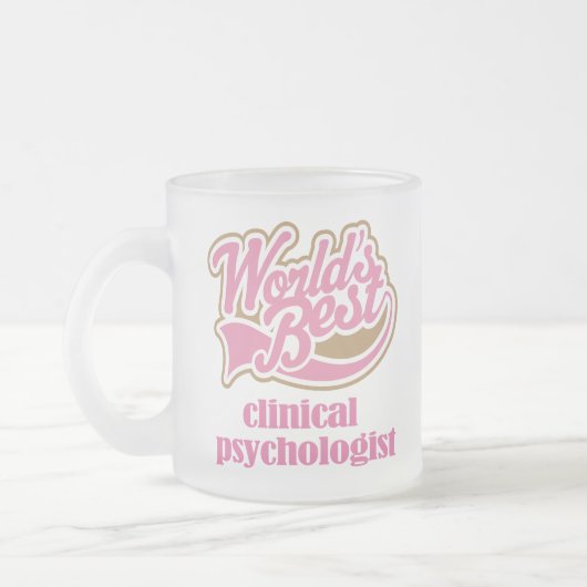 Klinischer Psychologe-Rosa-Geschenk Mattglastasse (Links)