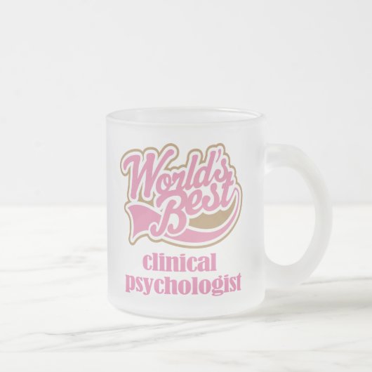Klinischer Psychologe-Rosa-Geschenk Mattglastasse (Rechts)