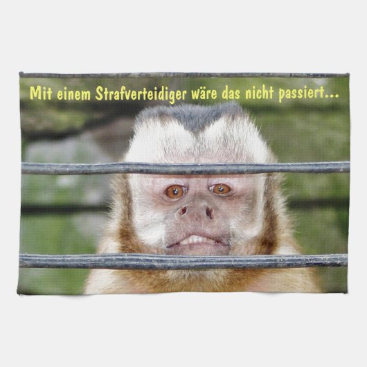 Klink-Affe - Knastaffe Küchentuch (Horizontal)