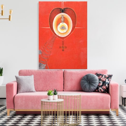 Klint - Die Taube, Nr. 08 Leinwanddruck (Insitu (Wohnzimmer))