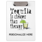 KLIPBOARD - TEQUILA, KÄPFER ALS THERAPIE KLEMMBRETT (Vorderseite)