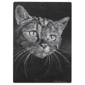 Klipp-Brett-Katzen-Gesicht (grenzenfrei) Klemmbrett (Rückseite)