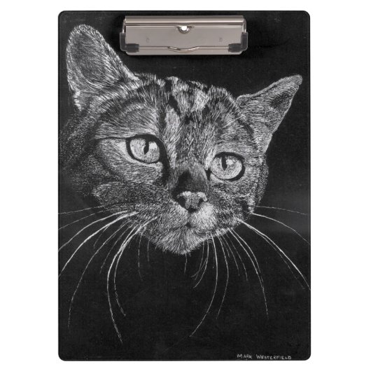Klipp-Brett-Katzen-Gesicht (grenzenfrei) Klemmbrett (Vorderseite)