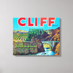 Klippe Apple beschriften - Chelan Fälle, WA Leinwanddruck