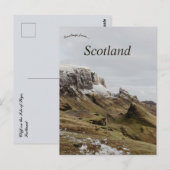 Klippe auf der Isle of Skye Schottland Postkarte (Vorne/Hinten)