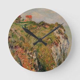 Klippe Claude Monets bei Dieppe, 1882 Runde Wanduhr