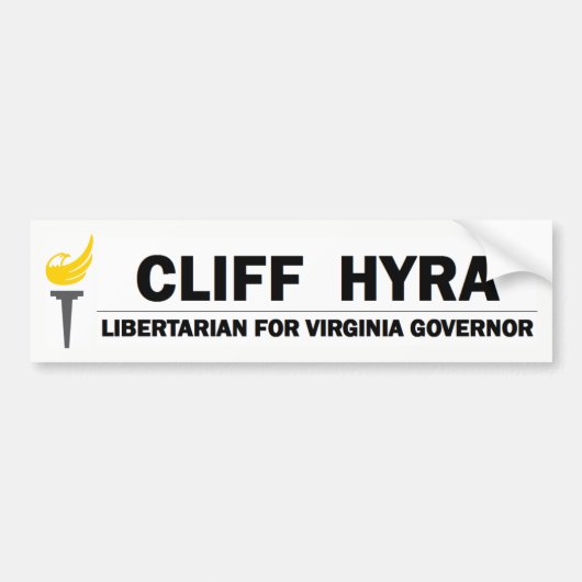 Klippe Hyra - Liberalist für Virginia-Gouverneur Autoaufkleber (Vorne)