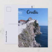 Klippe in Dubrovnik Kroatien Postkarte (Vorne/Hinten)
